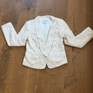 SOLD Beautiful LOFT lace cream blazer!! Worn ONCE!